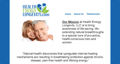 Desktop Screenshot of healthenergylongevity.com