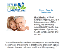 Tablet Screenshot of healthenergylongevity.com